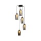 LÁMPARA 5 LUCES CRISTAL CROMO