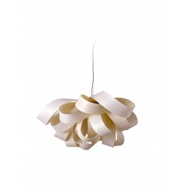 LÁMPARA COLGANTE MADERA 76CM BLANCA