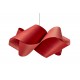 LÁMPARA COLGANTE MADERA 54CM DIÁMETRO ROJO