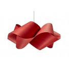 LÁMPARA COLGANTE MADERA 54CM DIÁMETRO ROJO