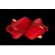 LÁMPARA COLGANTE MADERA 54CM DIÁMETRO ROJO