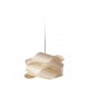 LÁMPARA COLGANTE MADERA 46CM BLANCO MARFIL