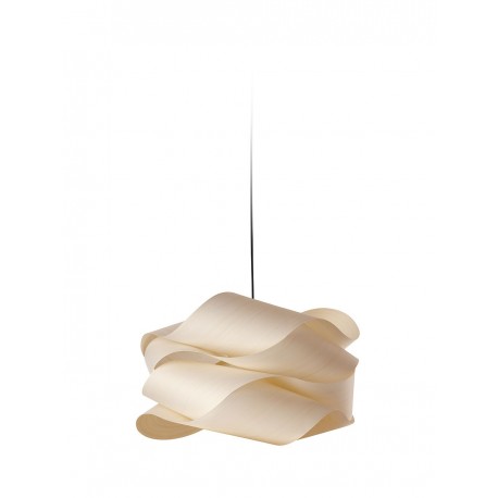 LÁMPARA COLGANTE MADERA 46CM BLANCO MARFIL