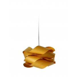 LÁMPARA COLGANTE MADERA 46CM AMARILLO