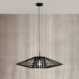 LÁMPARA COLGANTE 60CM DIÁMETRO CORDON NEGRO