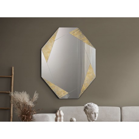 ESPEJO PAN DE ORO 120X92CM