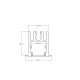PERFIL LED EMPOTRAR ALUMINIO ANCHO 3.3CM