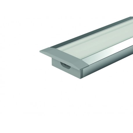 PERFIL LED EMPOTRAR PLANO ALUMINIO ANCHO 2.45CM
