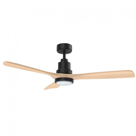 VENTILADOR DE TECHO 132CM NEGRO MADERA NATURAL WIFI