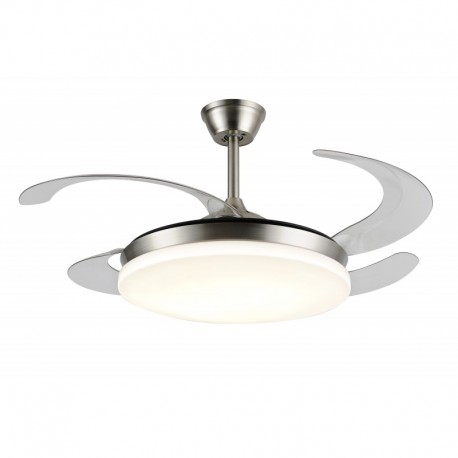 VENTILADOR DE TECHO RETRACTIL CROMO MATE