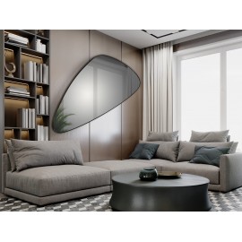 ESPEJO TRIANGULAR 165X85CM NEGRO MATE