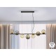 LAMPARA DE TECHO LINEAL 120CM NEGRO/LATON