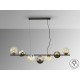 LAMPARA DE TECHO LINEAL 120CM NEGRO/LATON