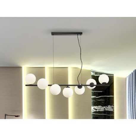 LAMPARA DE TECHO LINEAL 120CM NEGRO MATE