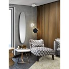 ESPEJO 136X36 OVALADO NEGRO