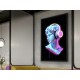 CUADRO LUZ LED BUSTO NEGRO