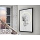 CUADRO LUZ LED BUSTO BLANCO