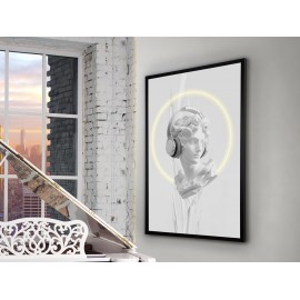 CUADRO LUZ LED BUSTO BLANCO