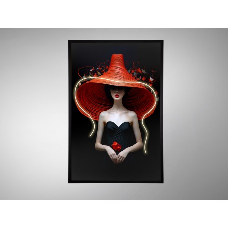 CUADRO LUZ LED MUJER TOCADO