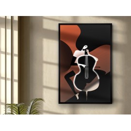 CUADRO LUZ LED MUJER VIOLONCHELO