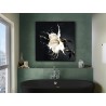 CUADRO CRISTAL TEMPLADO flor blanca