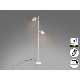LÁMPARA DE PIE TÁCTIL, DIMABLE Y CON MANDO 2 LUCES BLANCO
