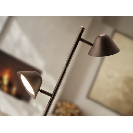 LÁMPARA DE PIE TÁCTIL, DIMABLE Y CON MANDO 2 LUCES BRONCE OSCURO