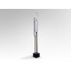 LÁMPARA DE PIE NEGRO ORO ROSA 44W LED
