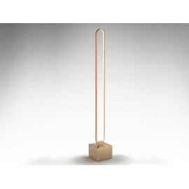 LÁMPARA DE PIE ORO ROSA BASE METAL 32.4W LED