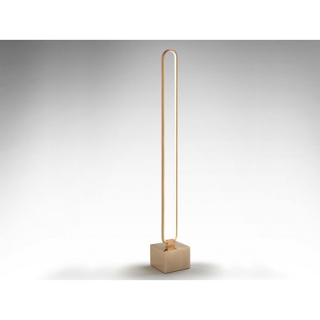 LÁMPARA DE PIE ORO ROSA BASE METAL 32.4W LED