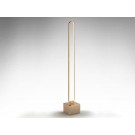 LÁMPARA DE PIE ORO ROSA BASE METAL 32.4W LED
