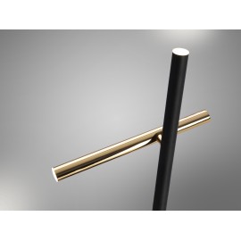 LÁMPARA DE PIE ORO BRILLO NEGRO 10W LED