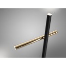LÁMPARA DE PIE ORO BRILLO NEGRO 10W LED