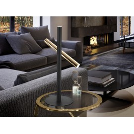 LÁMPARA DE SOBREMESA ORO BRILLO NEGRO 10W LED