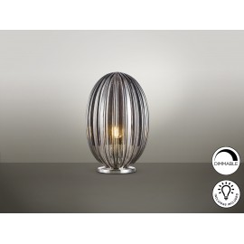 LÁMPARA DE SOBREMESA LED SMOKE CROMO