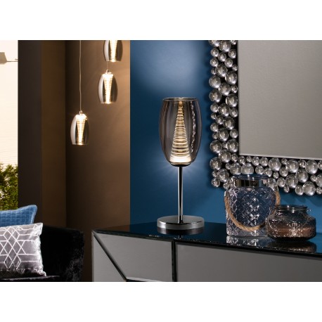 LÁMPARA DE SOBREMESA LED DIMABLE SMOKE CROMO