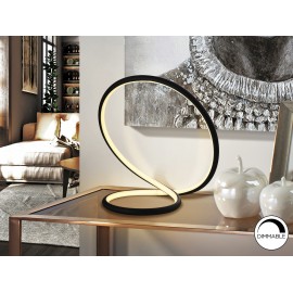 LÁMPARA DE SOBREMESA ALUMINIO NEGRO LED DIMABLE