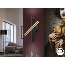 LÁMPARA DE PARED ORO NEGRO 3 LUCES LED DIMABLE