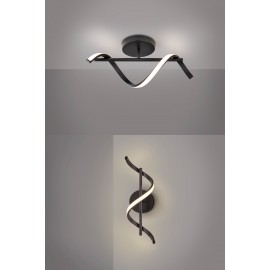 LÁMPARA ESPIRAL NEGRO LED