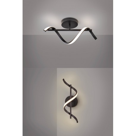 LÁMPARA ESPIRAL NEGRO LED