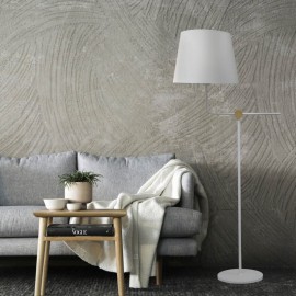 LÁMPARA DE PIE BLANCO CON PANTALLA