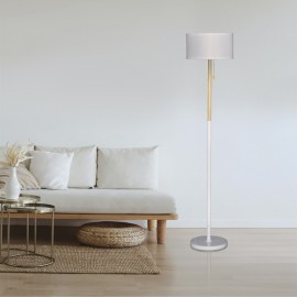 LÁMPARA DE PIE BLANCO CON PANTALLA
