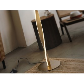 LÁMPARA DE PIE LED TORNADO ORO