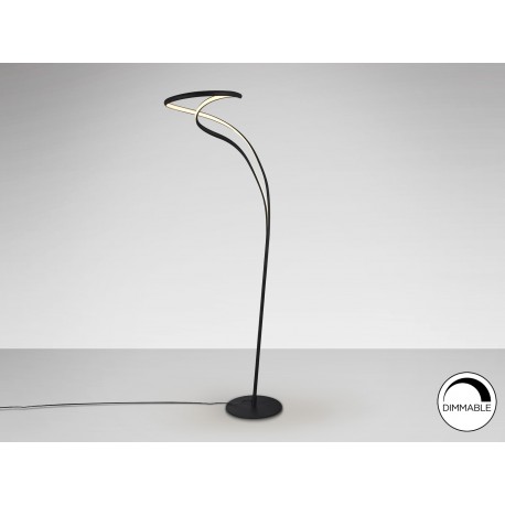 LÁMPARA DE PIE NEGRO DIMABLE LED