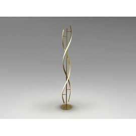 LÁMPARA DE PIE ESPIRAL ORO LED