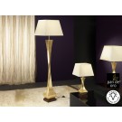 LÁMPARA DE PIE CON LED PAN DE ORO CON PANTALLA