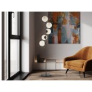 LÁMPARA DE PIE 5 LUCES NEGRO OPAL LED