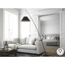 LÁMPARA DE PIE FIBRA DE CARBONO NEGRO PANTALLA LED