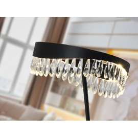 LÁMPARA DE PIE NEGRO CRISTAL LED