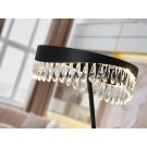 LÁMPARA DE PIE NEGRO CRISTAL LED